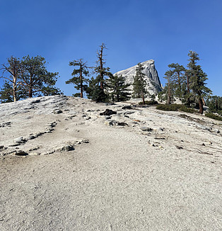 <img alt="Half Dome in the near distance in Yosemite.">